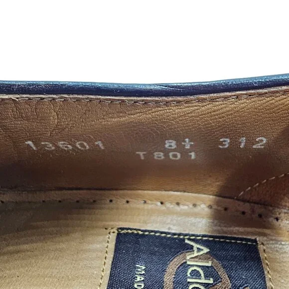 Exotic Python Snake skin Aldo Brue Italy Mens size 8.5 Brown Loafers Dress Shoes - Picture 4 of 13